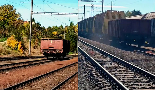 A je tam! Uvolněný vagon dojel až na nádraží v Plané, podívejte se na video